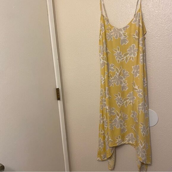 Cupshe Amelie Floral Tie Back Slip‎ Dress yellow floral sun rayon Large - Picture 4 of 13